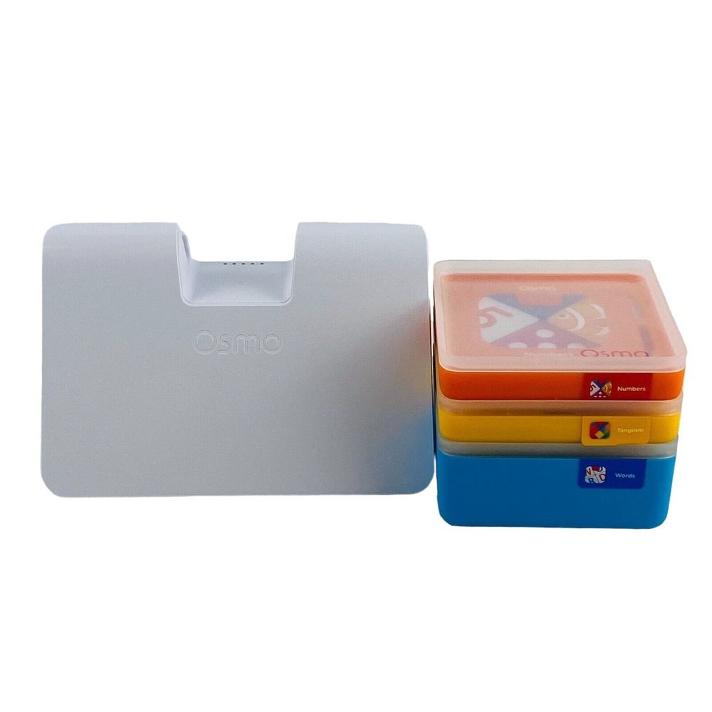 Osmo Lot Fire Tablet Base Words & Numbers Tiles Tangram Pieces Missing Red Piece